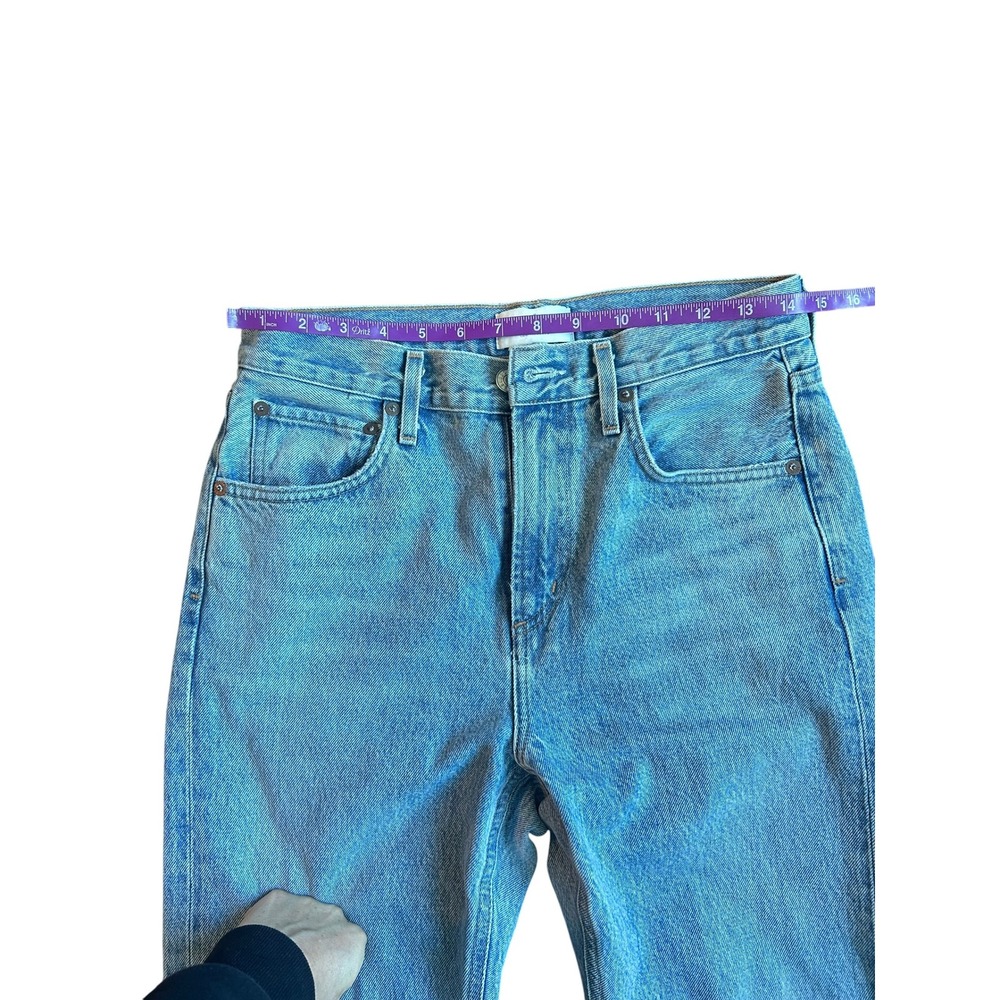 AGOLDE Cherie High Rise Straight Leg Jeans Light Wash Raw Hem Women's 26 - Picture 5 of 9